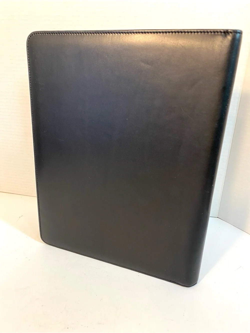 HARTMANN Black Leather Padfolio Tablet Pad Holder